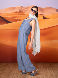 Vest with drawstrings in linen