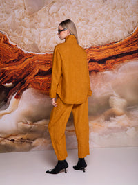 Ladies' jacket with epaulettes in linen