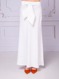 Bias cut skirt in linen
