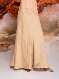 Mermaid-cut skirt in linen