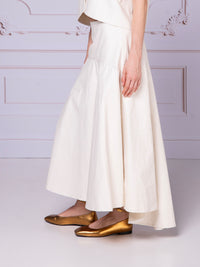 Petal cut skirt in linen