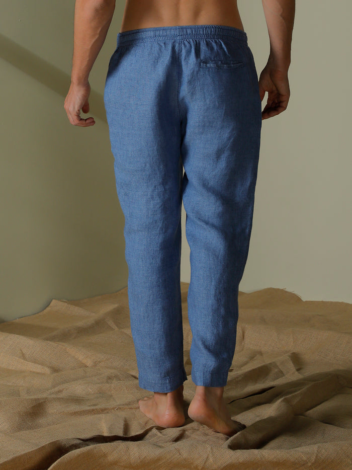 Jogger pants in linen