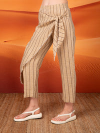 Pants with sarong in linen