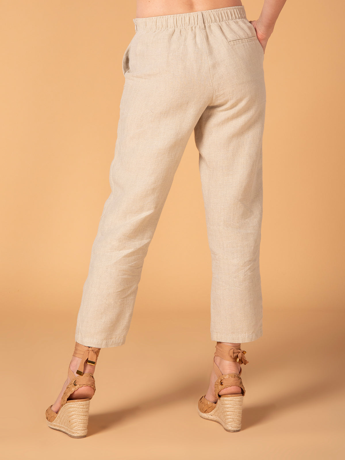 Women's jogger pants in linen