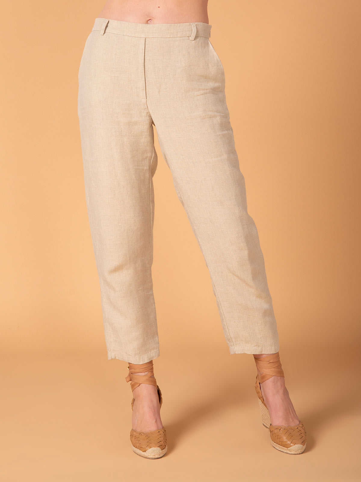 Women's jogger pants in linen