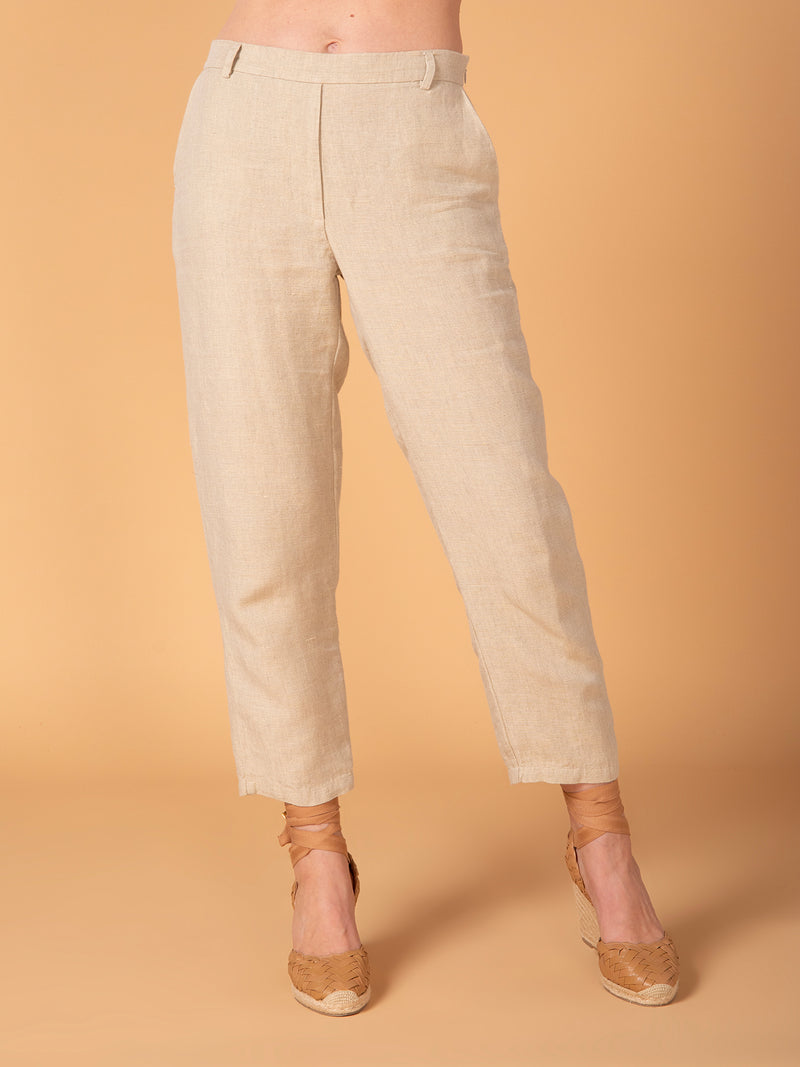 Women's jogger pants in linen