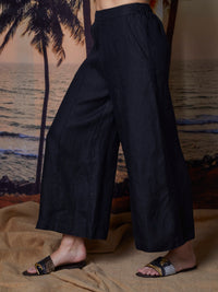 High rise skirt pants in linen