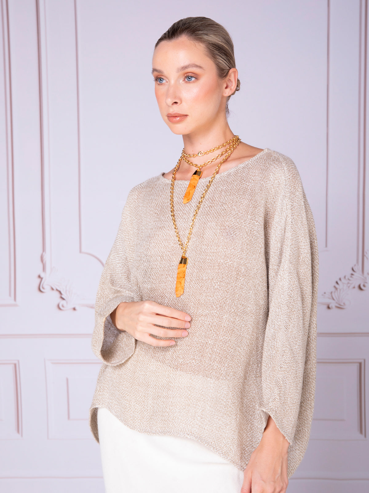 "Spade" necklace with resin charm