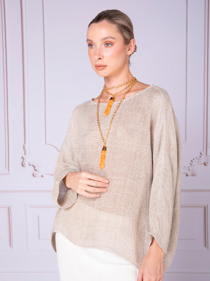 "Spade" necklace with resin charm