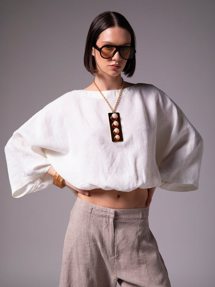 "Spheres" necklace with resin charm