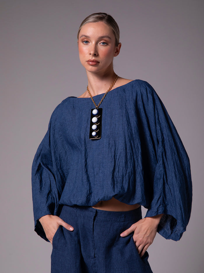 "Spheres" necklace with resin charm