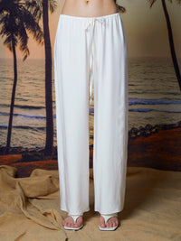 Low waist pants in viscose